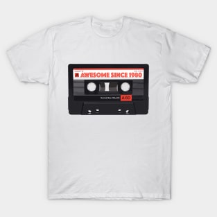 Classic Cassette Tape Mixtape - Awesome Since 1980 Birthday Gift T-Shirt